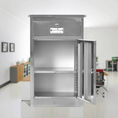 不锈钢矮柜子小床头柜办公带锁文件资料储物抽屉收纳柜厂家