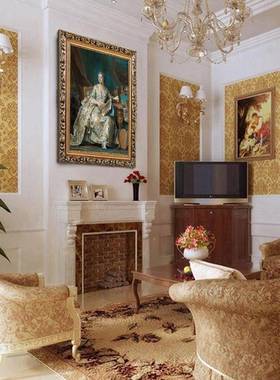 欧式宫廷典人物L311油画贵妇人古客厅有框别装墅饰壁画挂画酒店