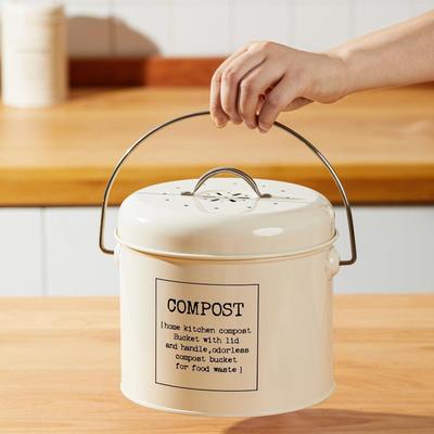 带提面手防水带厨余桶装湿垃分类圾垃圾桶台面桌用活97452223性炭