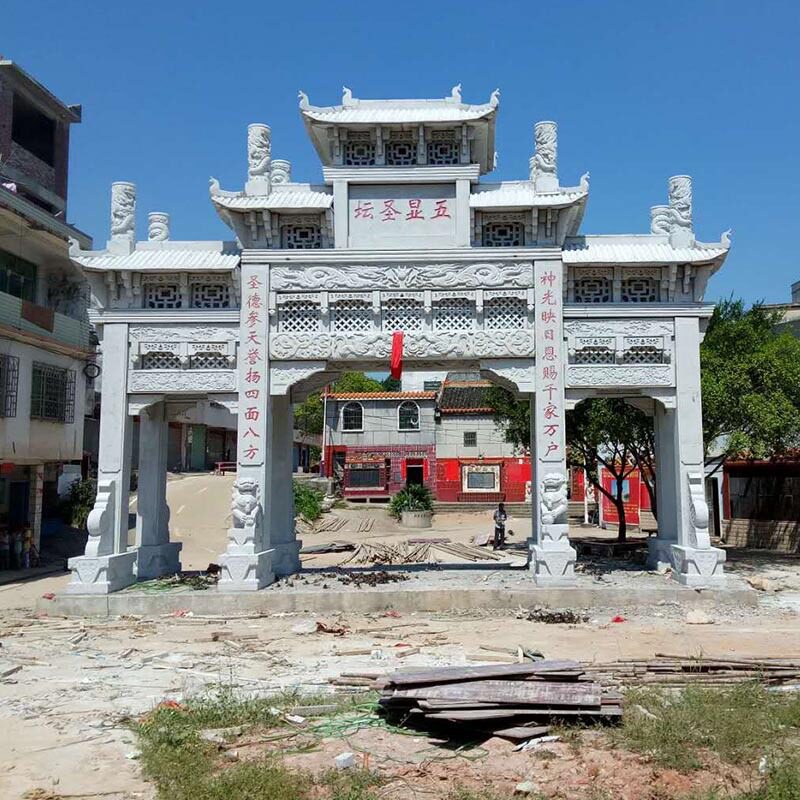 大型园林仿古石雕牌坊