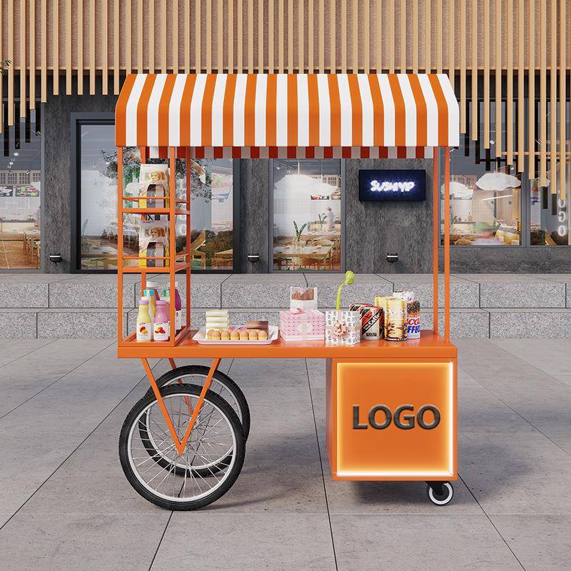 地货摊餐可移动花车集推市摆摊车小车夜市售车户外小吃网红摊KCH