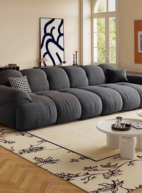 法奶油棉花糖式复古婴儿绒直排乳QCU胶芙客厅大小户简约泡沙布艺