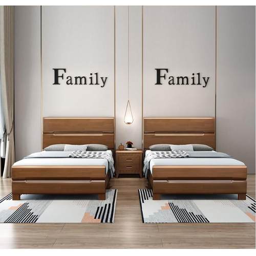 实木单人1架.2米成人1.5SKL米老人1.3m5米硬板床床小户型90c儿童