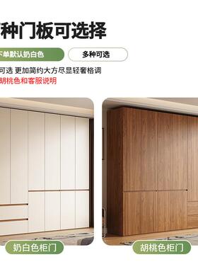 工加深加厚衣柜头厂家用卧段室整源体可定新款分80699实木欧松板