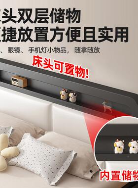 铁床双人床用卧室不锈艺钢加厚加固出租用单人宿舍铁床家铁F98T7S