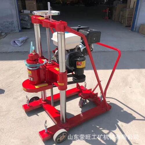 公路护栏打QX150桩孔钻机H钻Z-20混凝土路面取芯钻取机汽油道路孔