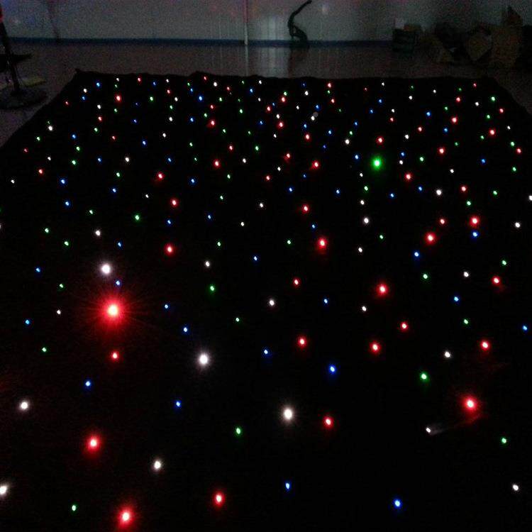 舞台空布庆LED星背景出星空婚布流星雨星空视频幕布演LDZ背景布