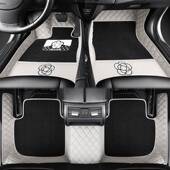 新款 防茶花刺绣汽车脚全垫专车专山用全包DKZ踩脚垫套车内装 饰脏