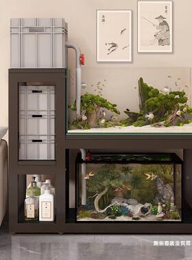 鱼缸承架鱼柜ZIX鱼缸桌龟层缸架鱼缸缸底座金属钢架超强重多鱼缸