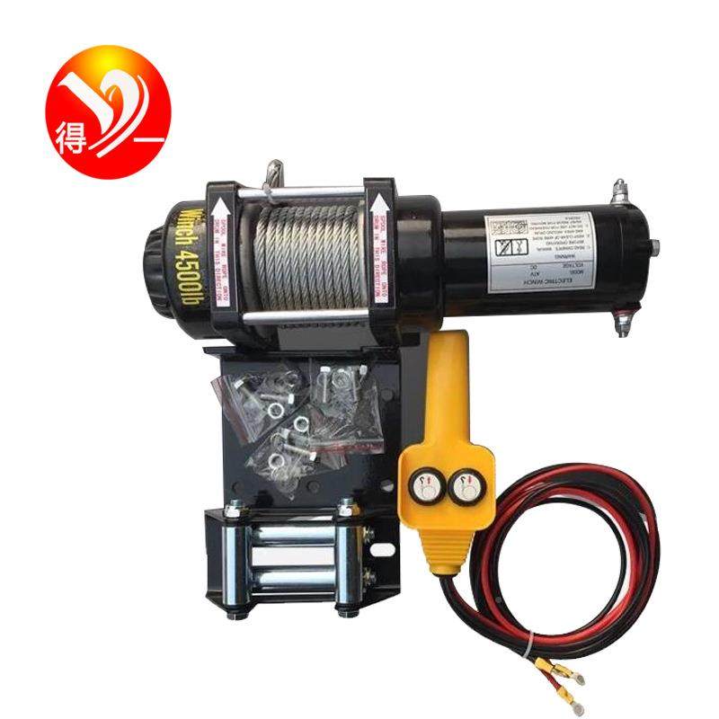 12V车车载自救越野绞盘300绞磅越野车绞盘载0吊机HDM24V电动盘
