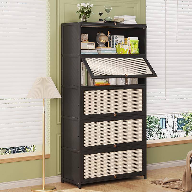 家柜楠竹多示层防尘书FVM儿童卧室置物用柜客厅电视旁靠墙展柜书