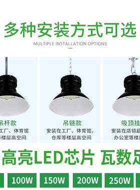 亚明工3矿灯00w车间仓库工业照明灯体育亮馆高led厂房灯吊灯10SJF