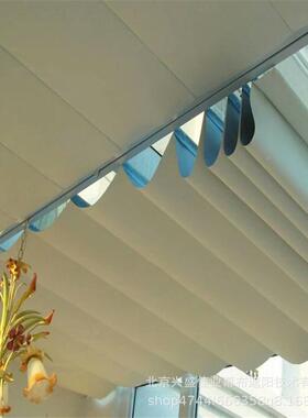 高米店户外泳池电动QUD遮帘幼遮儿园操场棚帘阳网阳采光天顶隔热