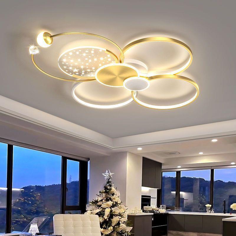 新款奢客中厅20181灯现代简约大气全屋套轻主餐山灯具卧室灯led吸