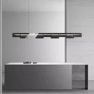 意极式玻璃简灯具餐厅吧吊灯现代简约设计感端创意长条高台一字餐