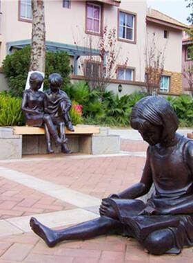 铸儿童雕塑铜老人下象玩棋雕园林古代人物商业生塑意人物件摆孩子