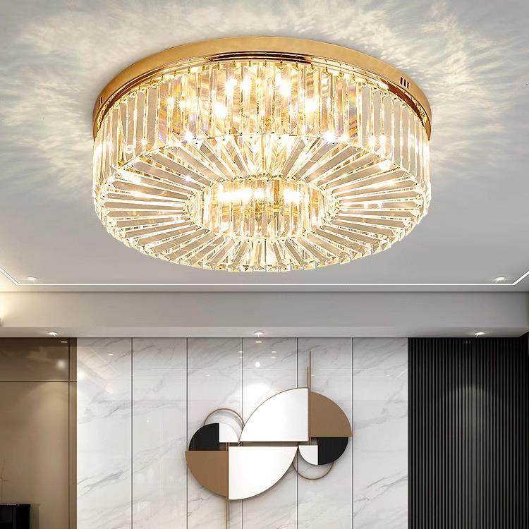 卧无品牌/室水晶吸顶灯25年新款主卧代灯简约大0气后现轻2奢房间