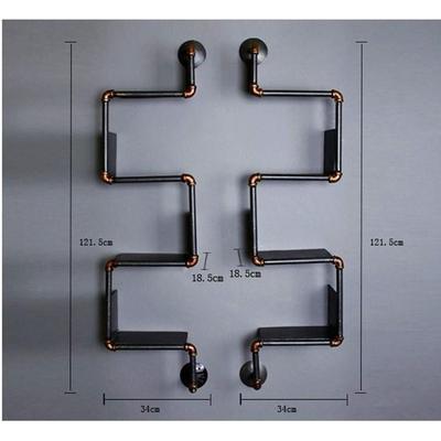 工置业水管铁架艺书柜架客厅墙壁整理架物TX32313收纳架摆放架储