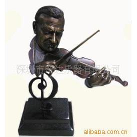 人像雕装塑饰品仿乐器他树脂吉雕像提琴钢琴小号管乐真工511艺品