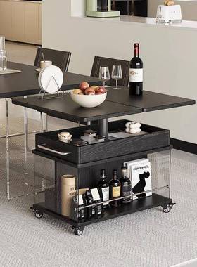 轻奢移动降茶实木小户PDI型家用客厅多功能折简约现代沙发叠边升