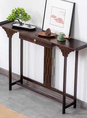 ?实木玄桌关台门厅供香案新中式简客厅条轻案约端景台玄DZGZ02关