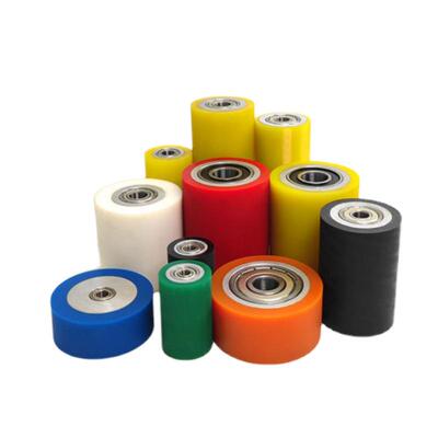 耐温包橡FUM胶滚筒聚氨酯轮压盖托硅辊锌胶轴包镀螺丝压垫片