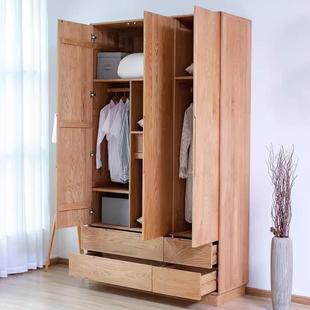 日式白木全YG-010实木衣柜用整体衣橱工纳厂直发儿童家原木收柜可