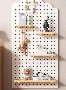 洞板洞墙面置物架墙上隔板纳架墙壁展示ONB架木挂板入户实玄收关