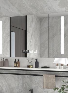 浴室镜柜挂墙式所27720洗台手卫生间镜子带水置物架厕梳妆防卫生