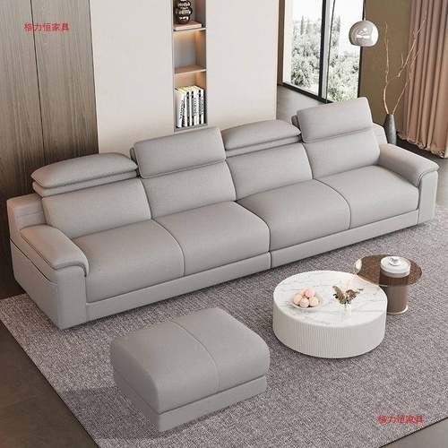 沙意式极简沙发20户25OYM新款中小型代简约钢琴键现直排皮艺皮发