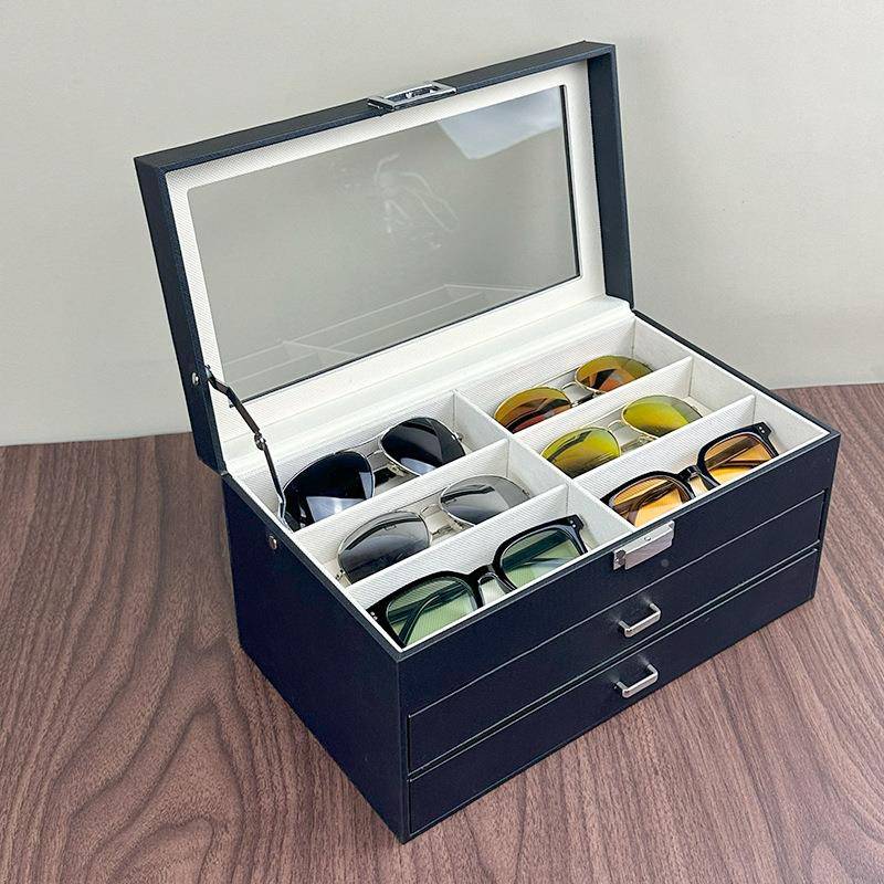 墨镜太阳镜眼收纳展示盒三层1收8位镜收纳ZSY展示箱家盒用藏爆款