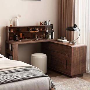 全实木新中式 收纳 梳妆QWR斗柜一体20台2新5卧室化妆台带收纳柜款