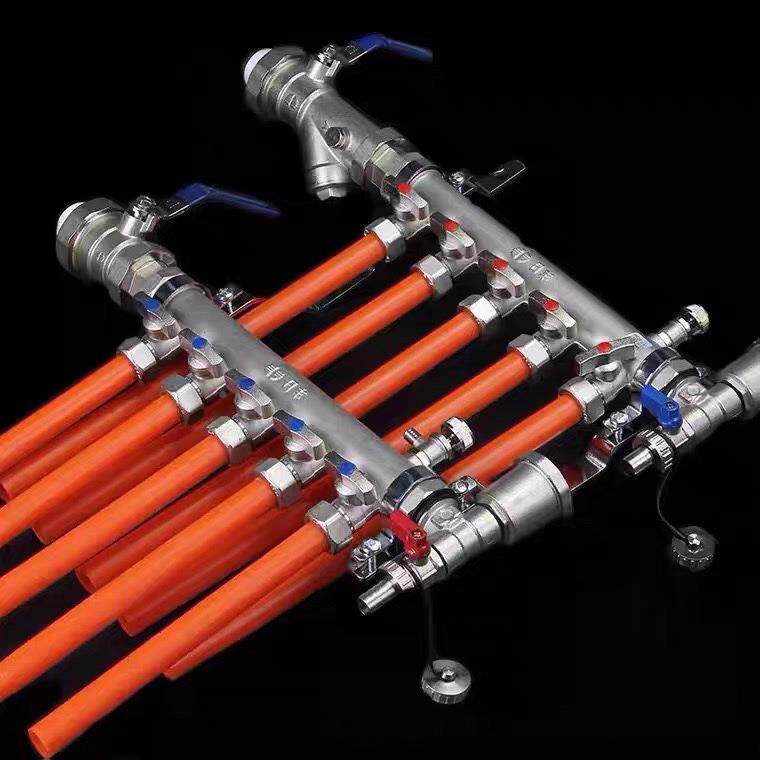 日丰地分水器全铜1寸主体0分支水家装见描述2地暖管集器5暖路地暖