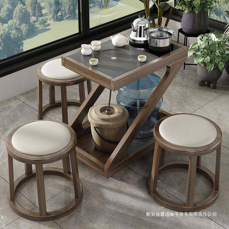 小移动茶小茶台阳台家用实木茶几车客厅茶沙发边几烧水壶WPK一体