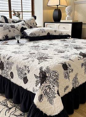 四季床裙垫盖花边加厚床单CYV四件套夹棉防滑床件三单件套榻榻米