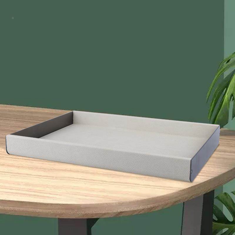 简约新中式家置物托盘摆长方形用样板间收纳盘客XCV厅轻奢玄关件