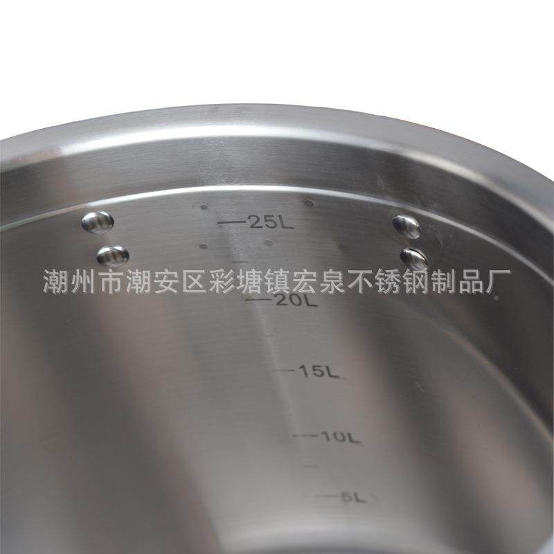 不锈钢商无品牌/用电磁炉桶201材质25cm-08cm斜桶单米水汤桶复底