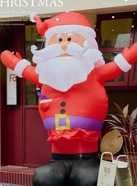 圣诞节头装饰品充气GRU墙圣门诞老爬人挂件耶诞氛围场景布置圣诞