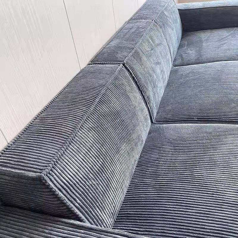 真空缩沙发豆腐块古复灯芯绒布架艺沙压发纯海绵无骨XJS卷包客厅