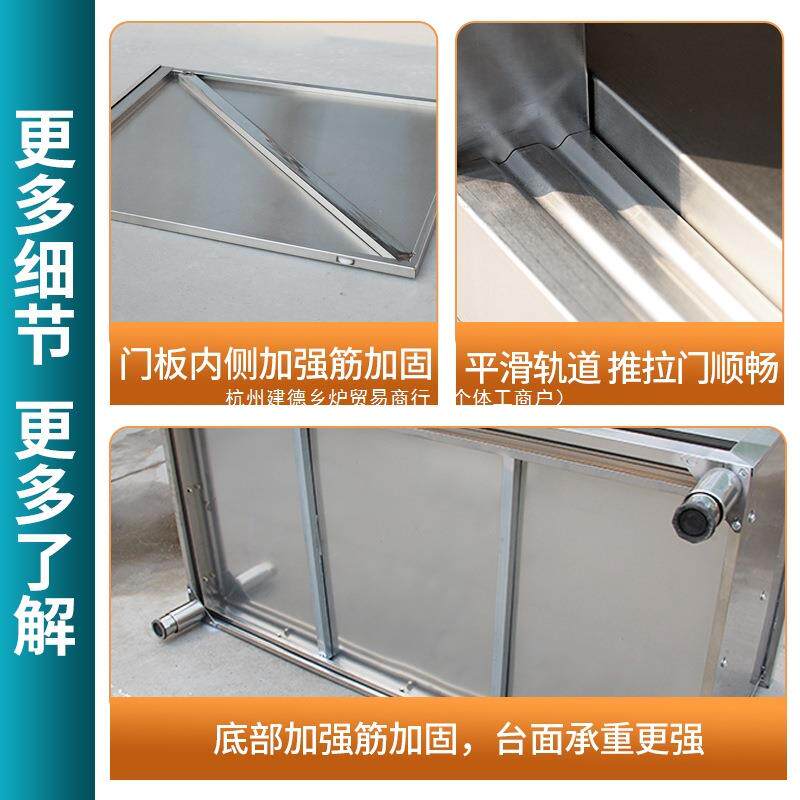0拉4加不锈工作台面厨房专钢用打包案MMU板饭店门置物厚架收纳碗
