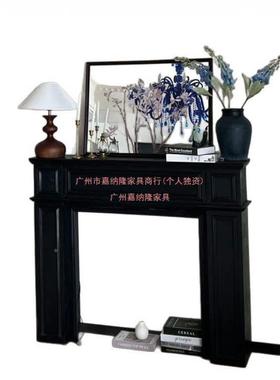 美复古欧式壁炉装饰柜装式饰壁炉架雕RBP花宿乡客村民法式厅玄关