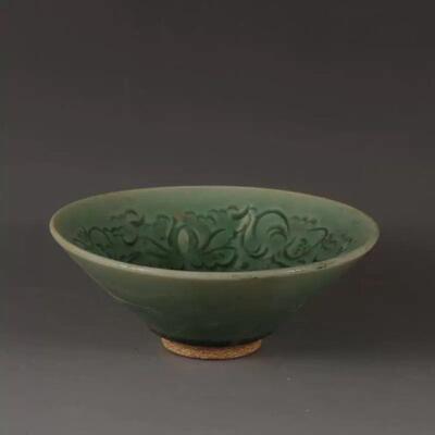 土宋吉州窑青刻花碗民间出瓷瓷器古玩古董老物件仿古釉瓷AIO博古