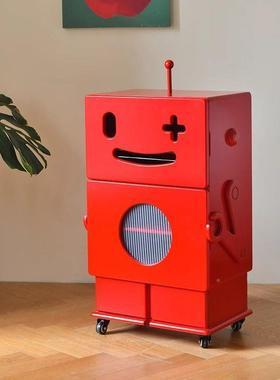 现代床头物柜意艺术几机器创人ESV收纳边柜沙发角客厅展示柜储装