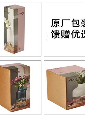 进口水晶欧玻璃式简约合花瓶富客厅摆件餐桌贵竹百20787插花大号