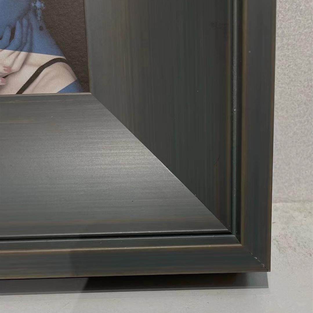式现代法中古画风挂画深灰色现感装饰大气小挂画纯实实木画无品牌