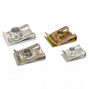 伸簧片螺母汽车拉无品牌/U型插片夹片板簧螺母5mn不锈钢达罗环保