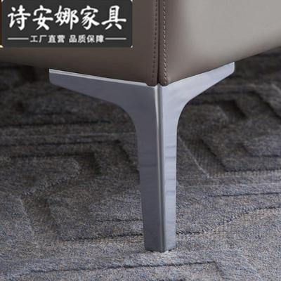 意式轻奢风定布大艺床高43663欧式现代宽极简实木雕花床加气双人