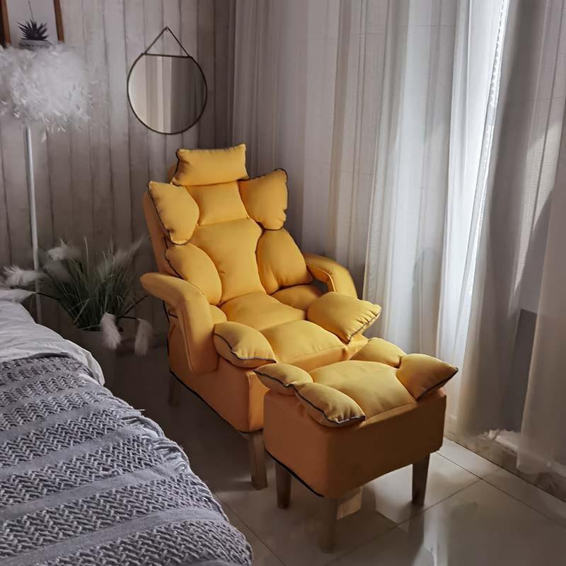 懒人沙发QEU榻榻米椅卧室单人午休女床休闲靠背躺椅阳台躺椅卧小