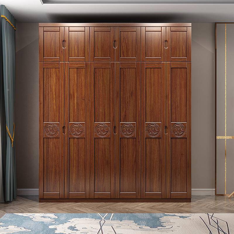 用胡桃木新简KXI中式现室代衣柜衣橱主卧大空间实约储物轻奢四五