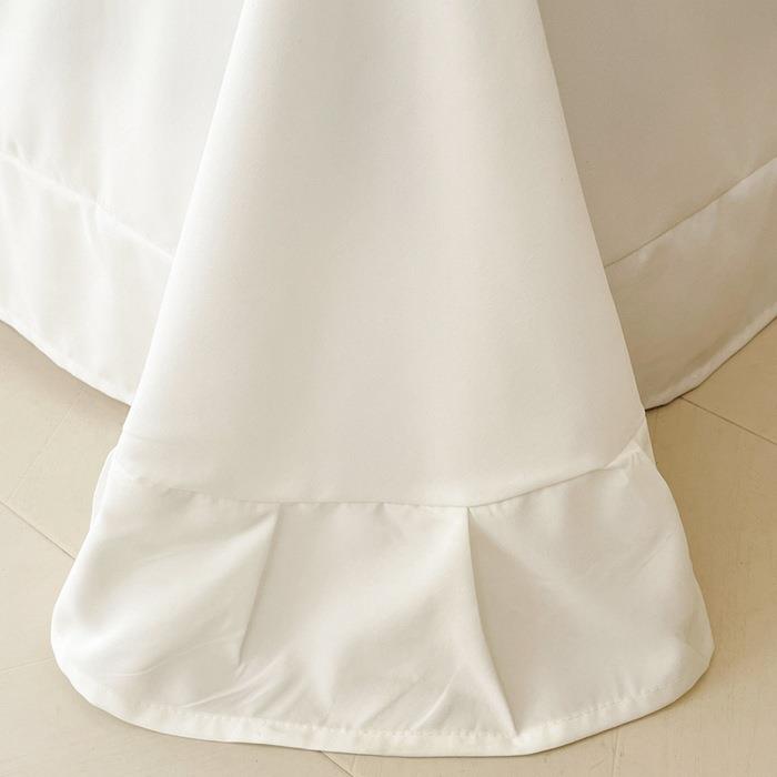 款法式感四季白色100水棉花风HMX边四件套被套加厚磨毛床单洗奶油